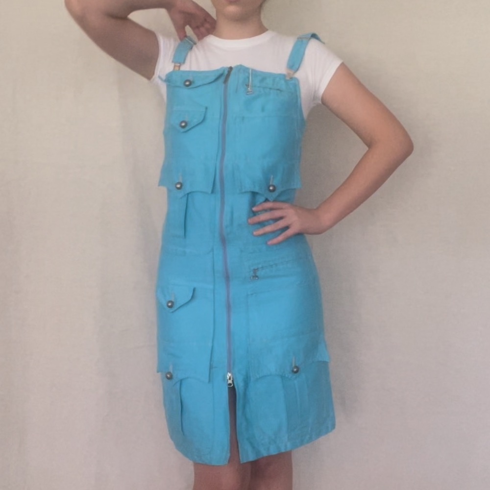 Jean Paul gaultier turquoise dress XS